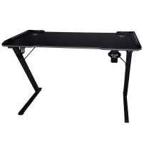 Biurko gamingowe LED RGB 120x60 cm z uchwytami - IKONKA HOME