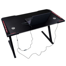 Biurko gamingowe LED RGB 120x60 cm z uchwytami - IKONKA HOME