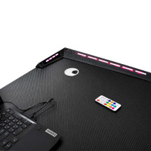 Biurko gamingowe LED RGB 120x60 cm z uchwytami - IKONKA HOME