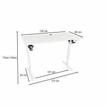 Biurko elektryczne regulowane 120x60 cm białe - ikonka home