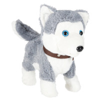 Piesek interaktywny husky na smyczy - chodzi i szczeka