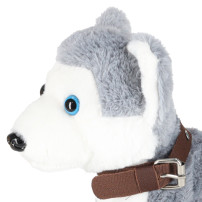 Piesek interaktywny husky na smyczy - chodzi i szczeka