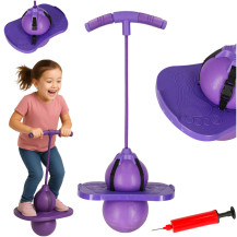 Skoczek pogo jumper fioletowy dla dzieci 6+ równowaga