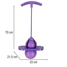 Skoczek pogo jumper fioletowy dla dzieci 6+ równowaga