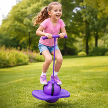 Skoczek pogo jumper fioletowy dla dzieci 6+ równowaga