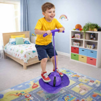 Skoczek pogo jumper fioletowy dla dzieci 6+ równowaga