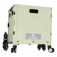 Wózek transportowy luaro składany 8 kółek z pokrywką 32L