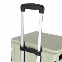 Wózek transportowy luaro składany 8 kółek z pokrywką 32L