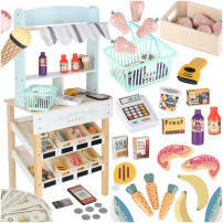 Market drewniany LULILO melo stragan z kasą dla dzieci