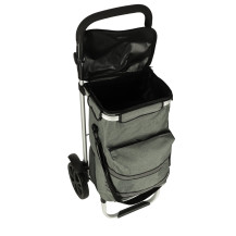 Wózek torba na zakupy na kółkach 100 cm szary 40 l