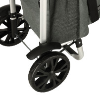 Wózek torba na zakupy na kółkach 100 cm szary 40 l