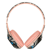 Słuchawki bezprzewodowe nauszne RGB bluetooth 5.1 różowe