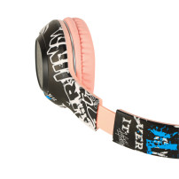 Słuchawki bezprzewodowe nauszne RGB bluetooth 5.1 różowe