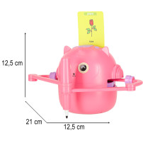 Robot do rysowania interaktywny różowy z fiszkami i mazakami