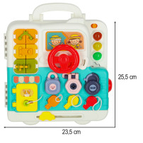 Tablica manipulacyjna sensoryczna walizka montessori XXL miś światło dźwięk
