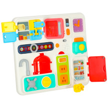 Tablica manipulacyjna sensoryczna kuchnia w walizce montessori 18m+