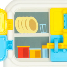 Tablica manipulacyjna sensoryczna kuchnia w walizce montessori 18m+