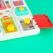 Tablica manipulacyjna sensoryczna kuchnia w walizce montessori 18m+