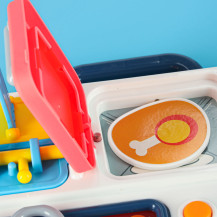 Tablica manipulacyjna sensoryczna kuchnia w walizce montessori 18m+