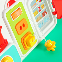 Tablica manipulacyjna sensoryczna kuchnia w walizce montessori 18m+