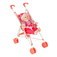 Wózek dla lalek spacerówka składany baby annabell różowy