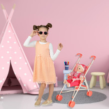 Wózek dla lalek spacerówka składany baby annabell różowy