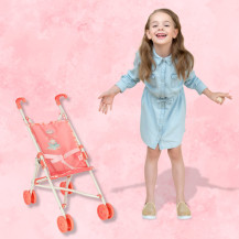 Wózek dla lalek spacerówka składany baby annabell różowy