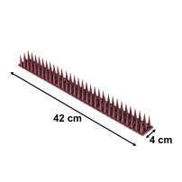 Kolce na gołębie plastikowe brązowe 8 modułów 342 cm
