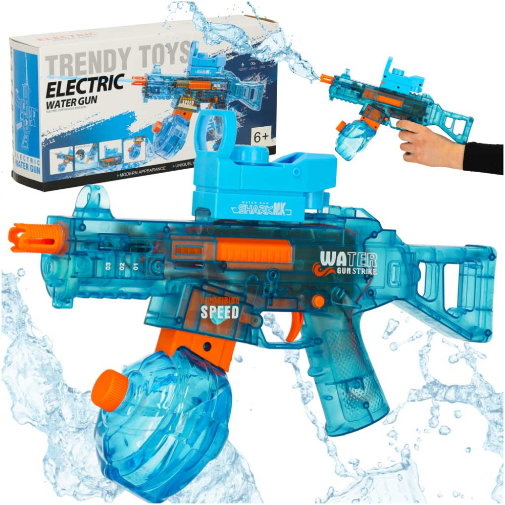 Elektryczny pistolet na wodę 350 ml, zasięg 10 m, dla dzieci 6+