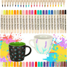Markery akrylowe do tkanin i kamieni DIY 24 szt. – wodoodporne