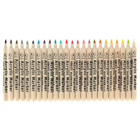 Markery akrylowe do tkanin i kamieni DIY 24 szt. – wodoodporne