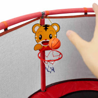Trampolina ogrodowa 155 cm dla dzieci z siatką i akcesoriami - czerwona