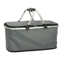 Kosz piknikowy termiczny składany 25L szary - koszyk izolacyjny