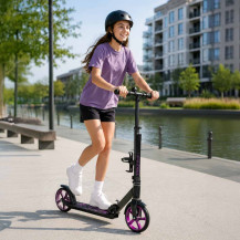 Hulajnoga miejska trike fix składana koła 200mm czarno-fioletowa