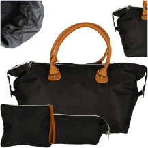 Torba podróżna do wózka dla mamy zestaw czarna 48x30x21 cm
