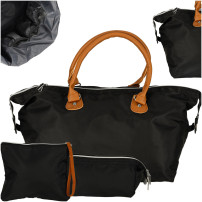 Torba podróżna do wózka dla mamy zestaw czarna 48x30x21 cm