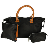 Torba podróżna do wózka dla mamy zestaw czarna 48x30x21 cm