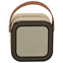 Zestaw do karaoke głośnik bluetooth i mikrofon RGB beżowy