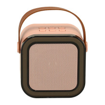 Zestaw do karaoke głośnik bluetooth + mikrofon LED różowy