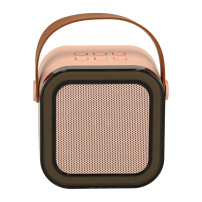 Zestaw do karaoke głośnik bluetooth + mikrofon LED różowy