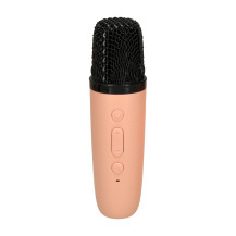 Zestaw do karaoke głośnik bluetooth + mikrofon LED różowy
