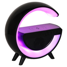Lampka LED RGB z głośnikiem bluetooth i ładowarką indukcyjną