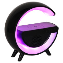 Lampka LED RGB z głośnikiem bluetooth i ładowarką indukcyjną