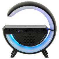 Lampka LED RGB z głośnikiem bluetooth i ładowarką indukcyjną