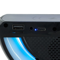 Lampka LED RGB z głośnikiem bluetooth i ładowarką indukcyjną