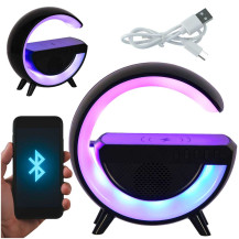 Lampka LED RGB z głośnikiem bluetooth i ładowarką indukcyjną