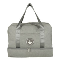 Torba podróżna bagaż podręczny do samolotu 39x30x18 cm szara