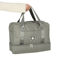 Torba podróżna bagaż podręczny do samolotu 39x30x18 cm szara