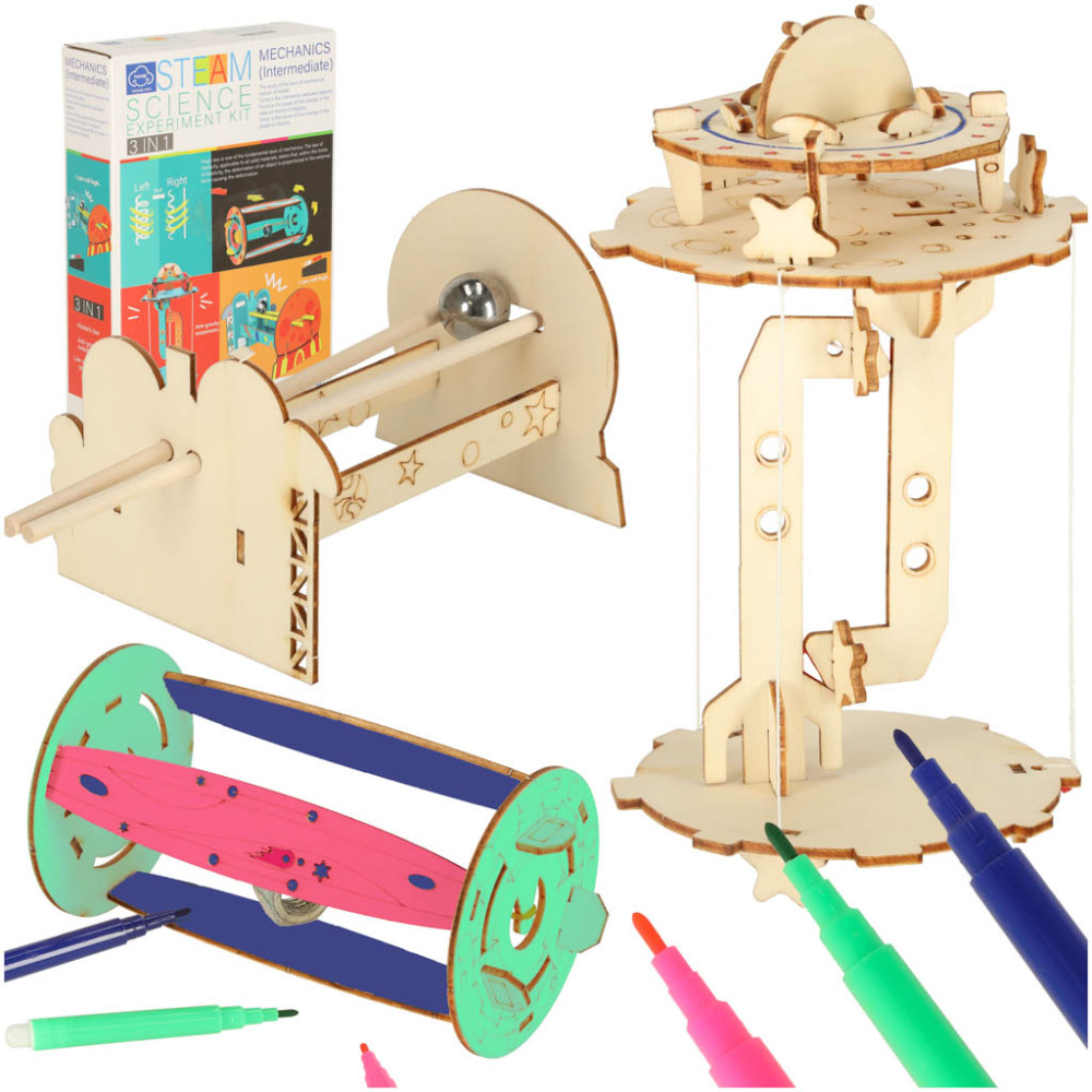 Zestaw edukacyjny DIY mechanika grawitacja 3w1 – eksperymenty
