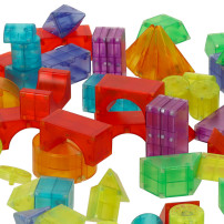 Klocki magnetyczne świecące 32 el. figury 3D dla dzieci 3+